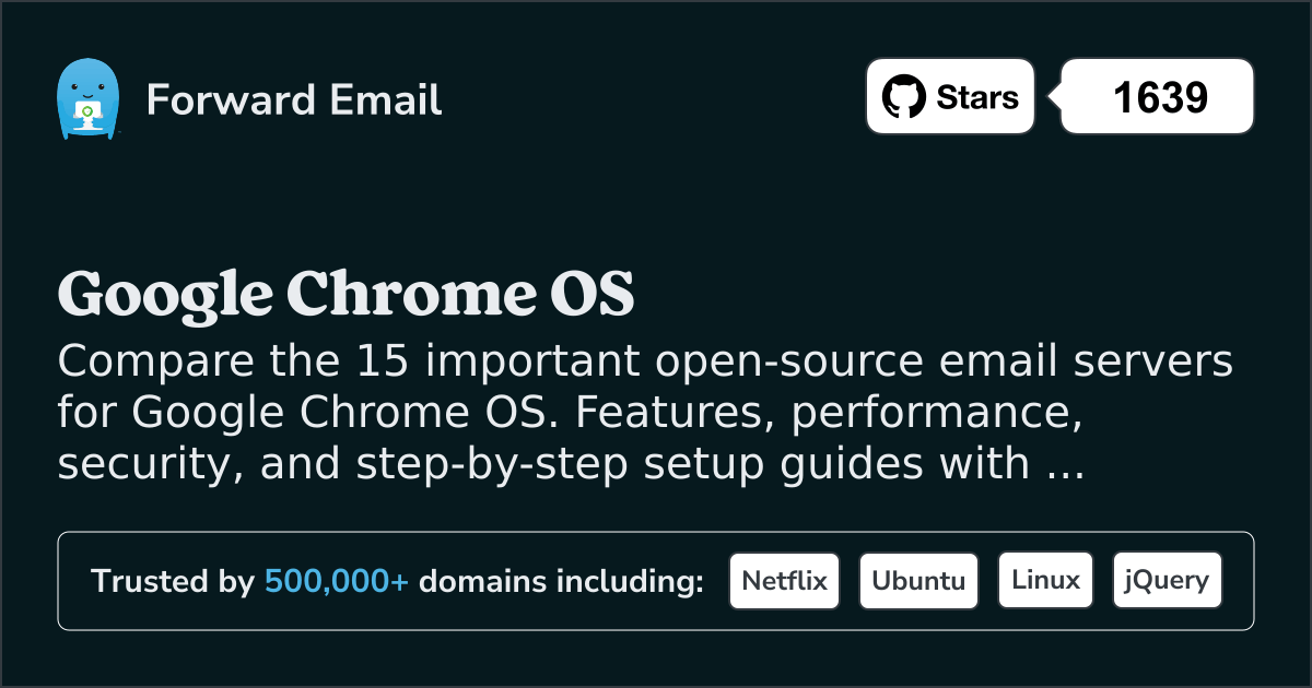 15 Important Open Source Email Servers for Google Chrome OS 2026