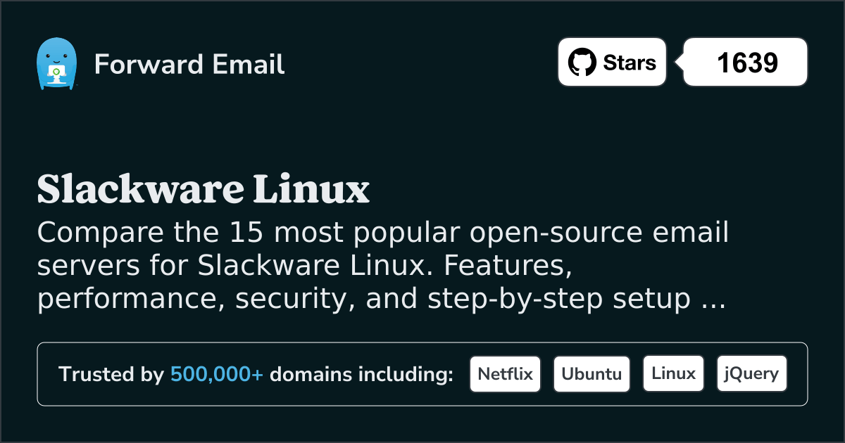 15 Most Popular Open Source Email Servers for Slackware Linux 2026