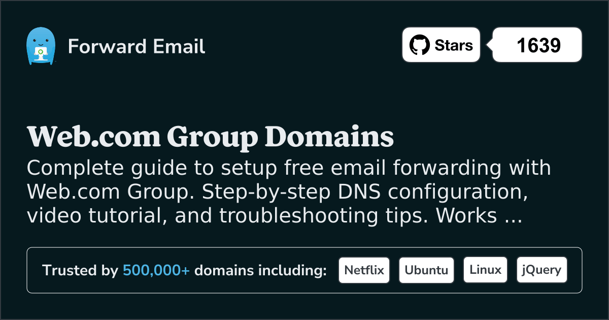 How to Setup Email with Web.com Group