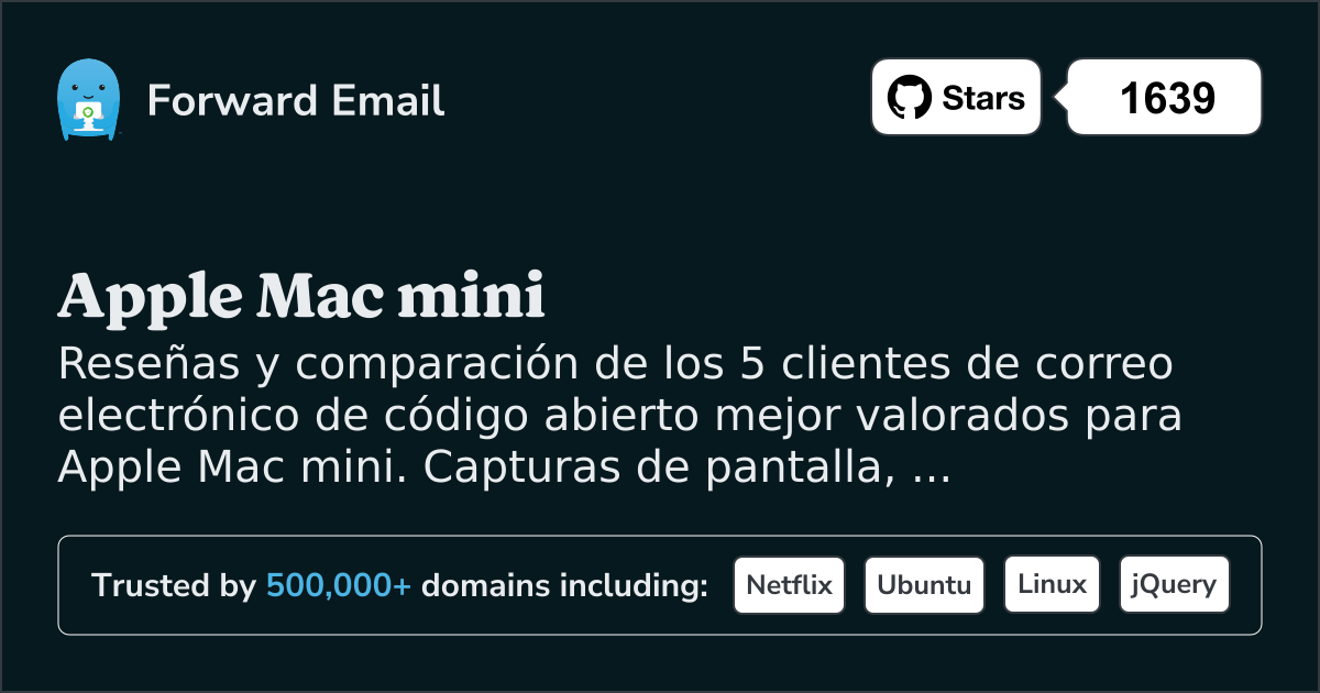 5 Clientes de Correo Electrónico de Código Abierto Mejor Calificados para Apple Mac mini 2026