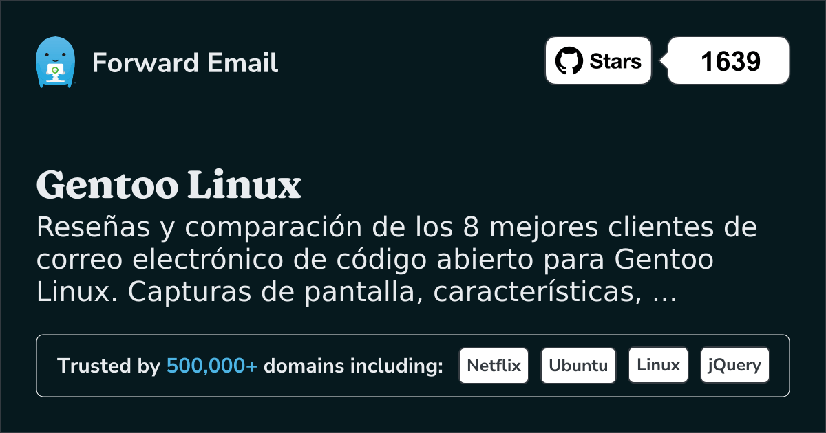 8 Mejores Clientes de Correo Electrónico de Código Abierto para Gentoo Linux 2026