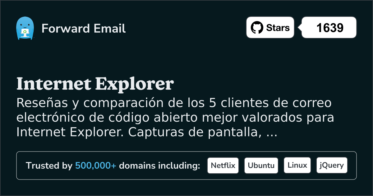 5 Clientes de Correo Electrónico de Código Abierto Mejor Calificados para Internet Explorer 2026