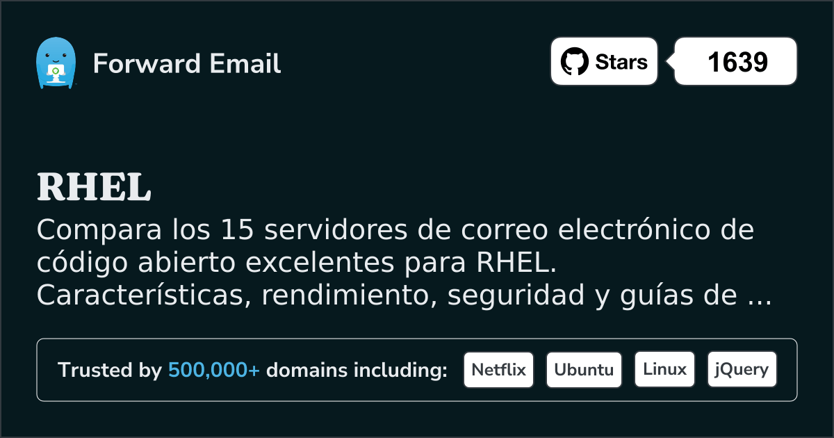 15 Servidores de Correo Electrónico de Código Abierto Excelentes para RHEL 2026