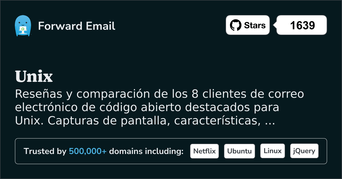 8 Clientes de Correo Electrónico de Código Abierto Sobresalientes para Unix 2026