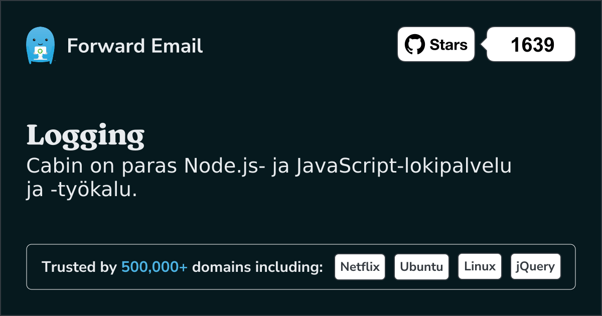 Node.js-lokipalvelu