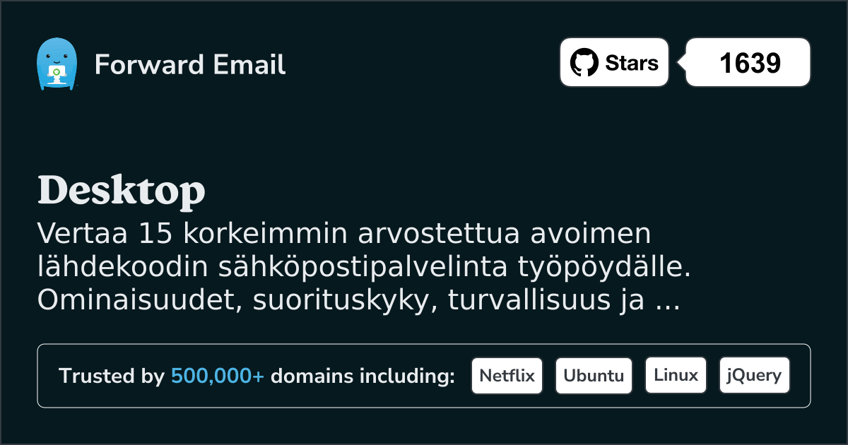 15 Parhaiten Arvostettua Avoimen Lähdekoodin Sähköpostipalvelinta Desktop 2026