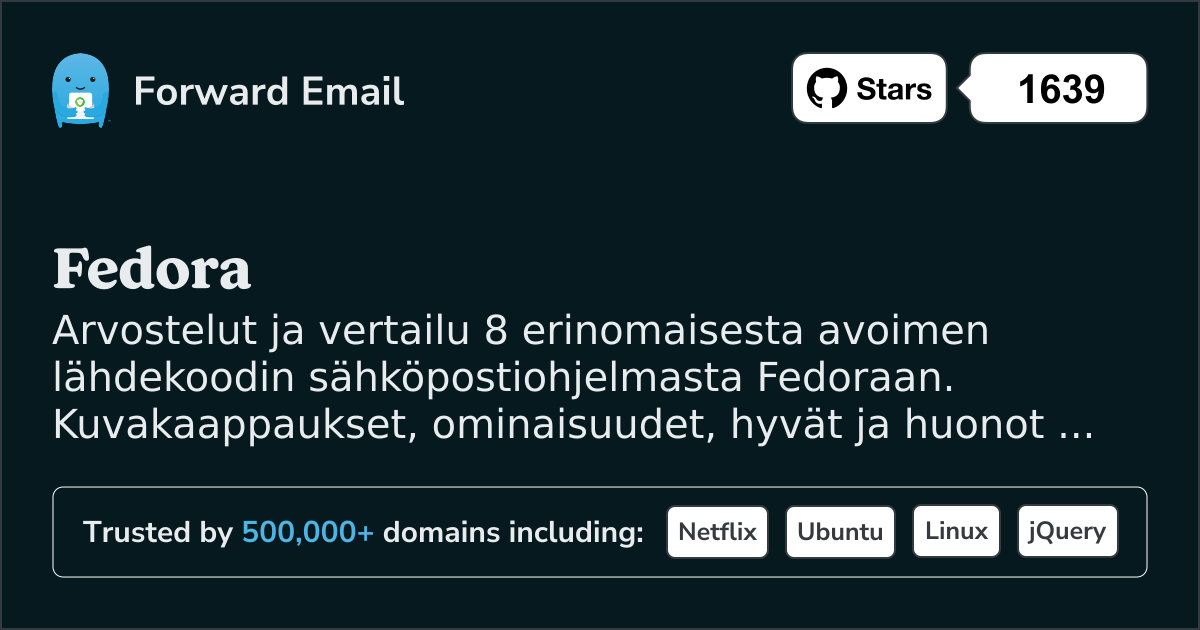 8 erinomaista avointa lähdekoodia olevaa sähköpostiohjelmaa Fedora 2026