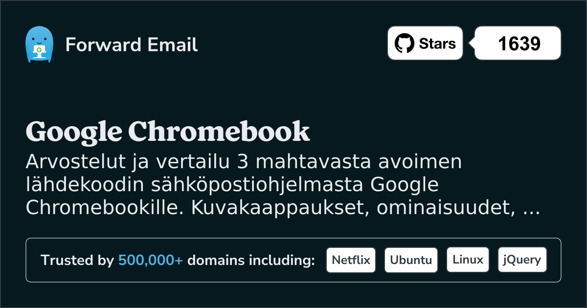 3 voimakasta avointa lähdekoodia olevaa sähköpostiohjelmaa Google Chromebook 2026