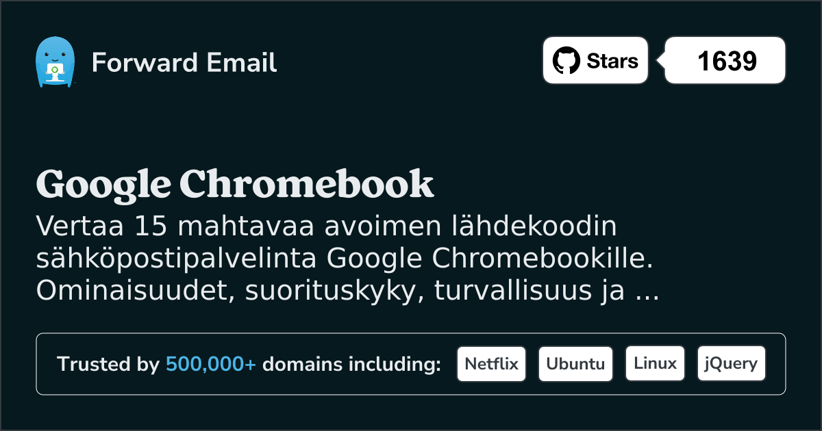 15 voimakasta avointa lähdekoodia olevaa sähköpostipalvelinta Google Chromebook 2026