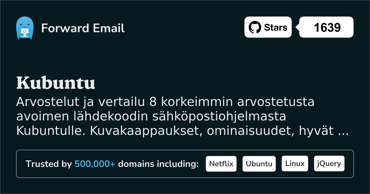 8 korkeimmin arvioitua avointa lähdekoodia olevaa sähköpostiohjelmaa Kubuntu 2026