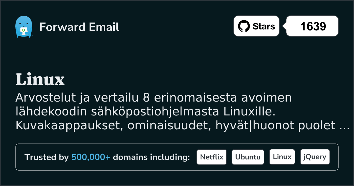 8 Erinomaista Avoimen Lähdekoodin Sähköpostiohjelmaa Linux 2026