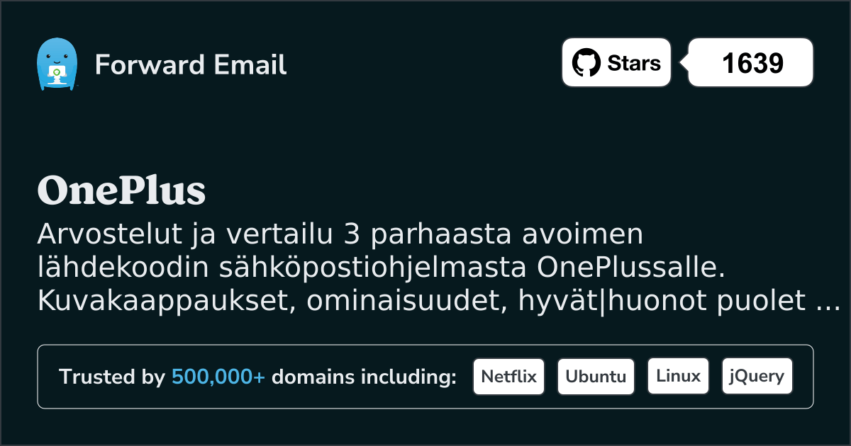 3 Parasta Avoimen Lähdekoodin Sähköpostiohjelmaa OnePlus 2026