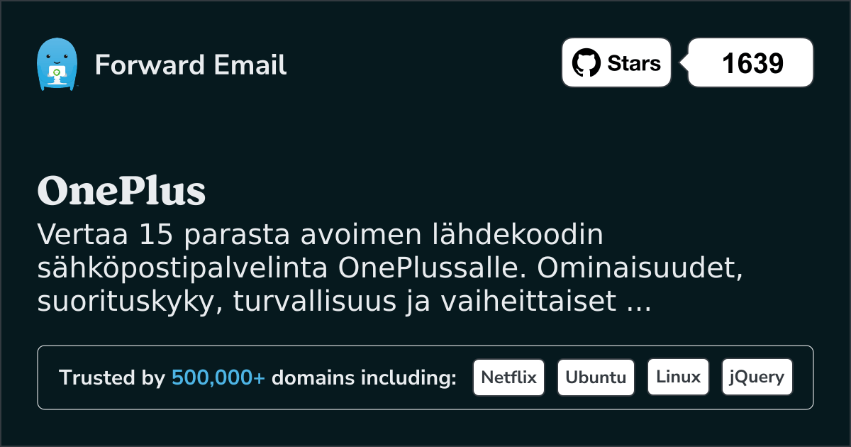 15 Parasta Avoimen Lähdekoodin Sähköpostipalvelinta OnePlus 2026