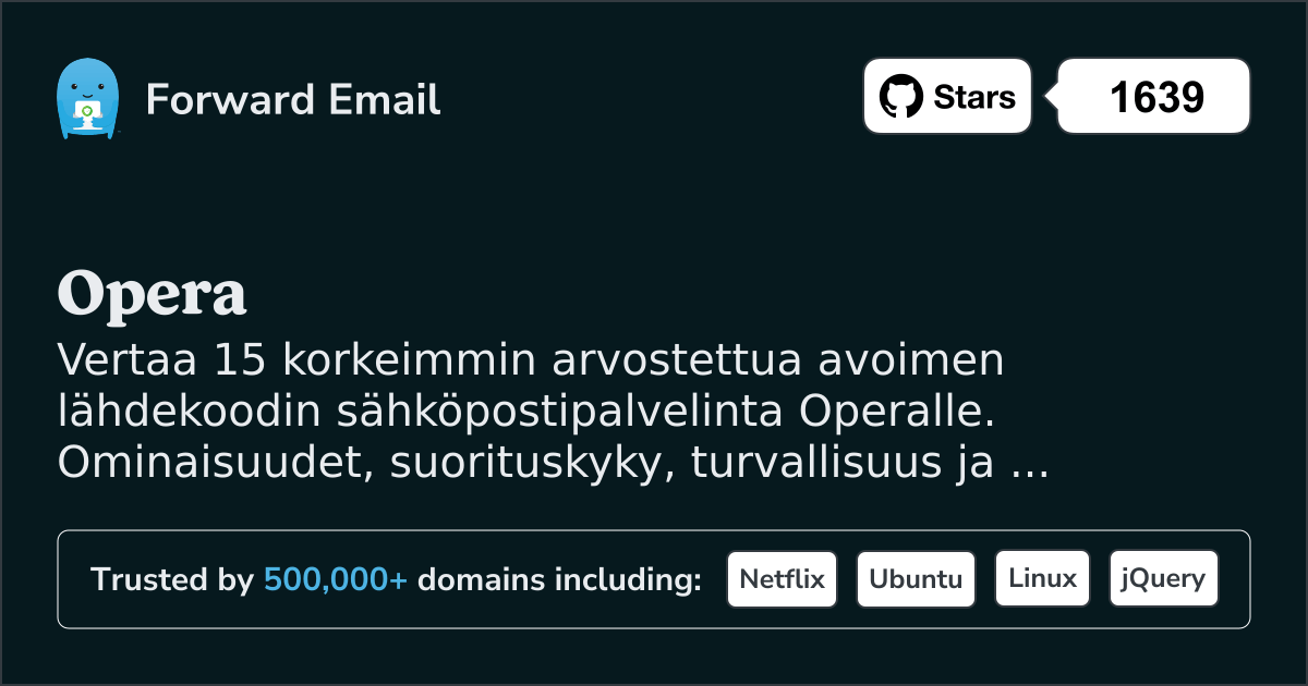 15 Parhaaksi Arvostettua Avoimen Lähdekoodin Sähköpostipalvelinta Opera 2026