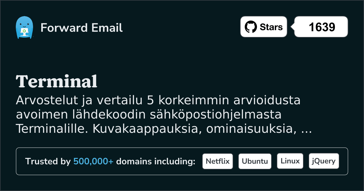 5 Korkeimmin Arvostettua Avoimen Lähdekoodin Sähköpostiohjelmaa Terminal|lle 2026