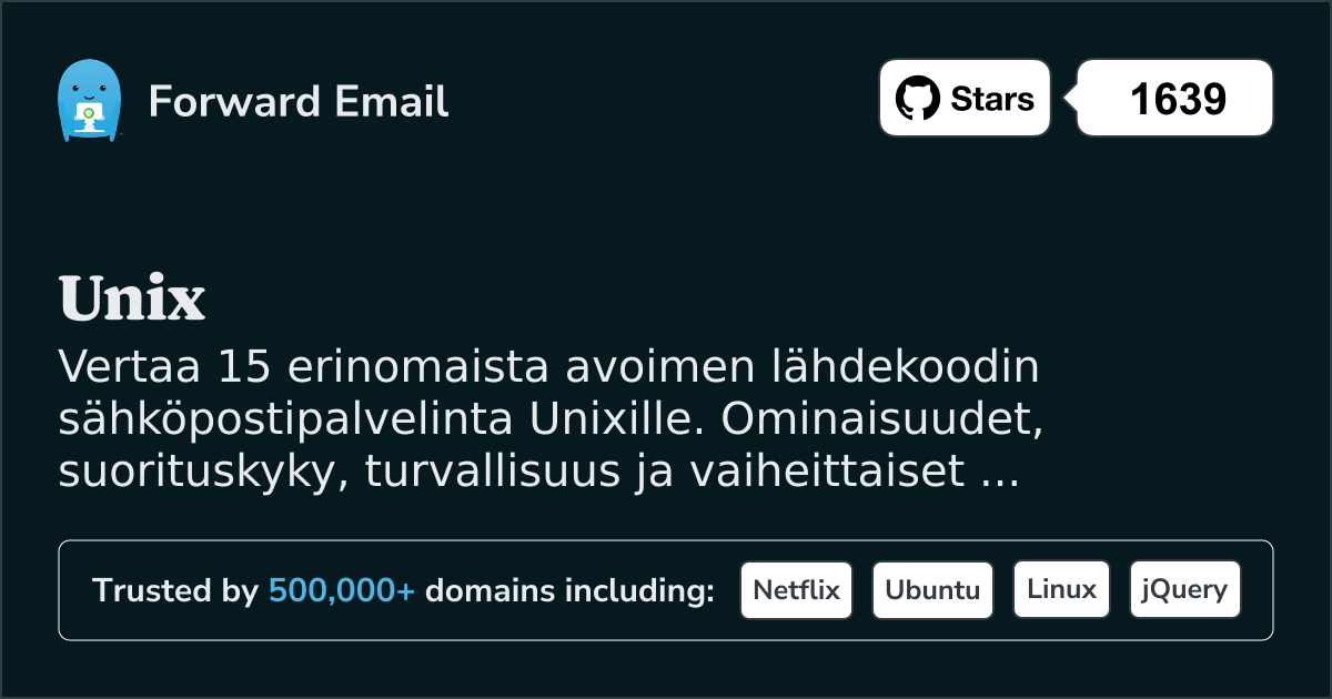 15 Erinomaista Avoimen Lähdekoodin Sähköpostipalvelinta Unix|lle 2026
