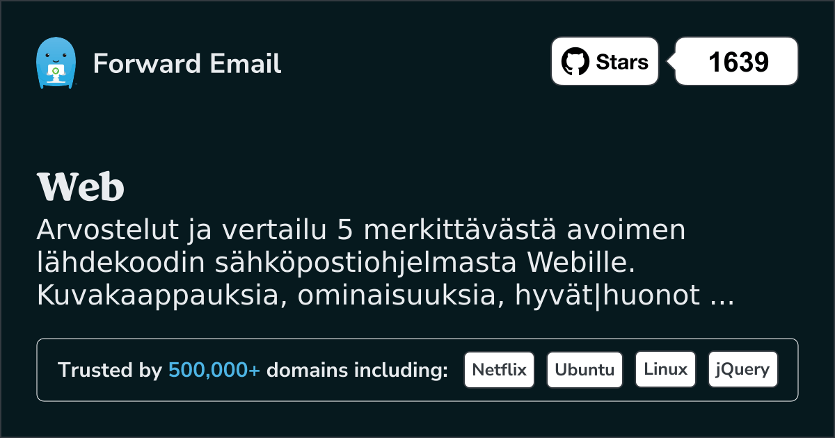 5 Huomattavaa Avoimen Lähdekoodin Sähköpostiohjelmaa Web|lle 2026