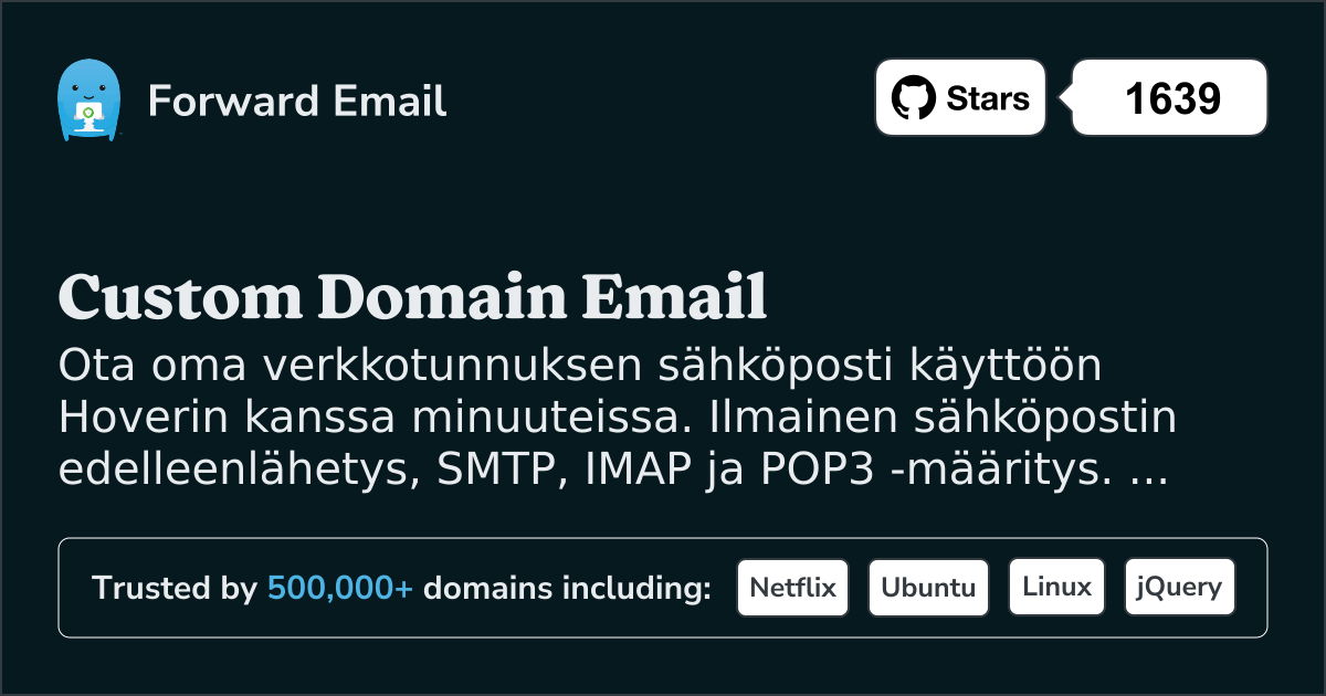 Sähköpostin määrittäminen Hover
