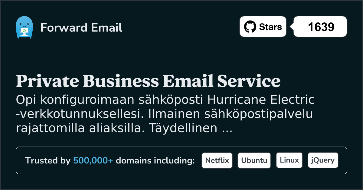 Sähköpostin määrittäminen Hurricane Electric