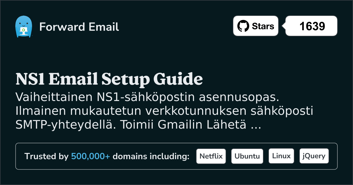 Sähköpostin määrittäminen NS1