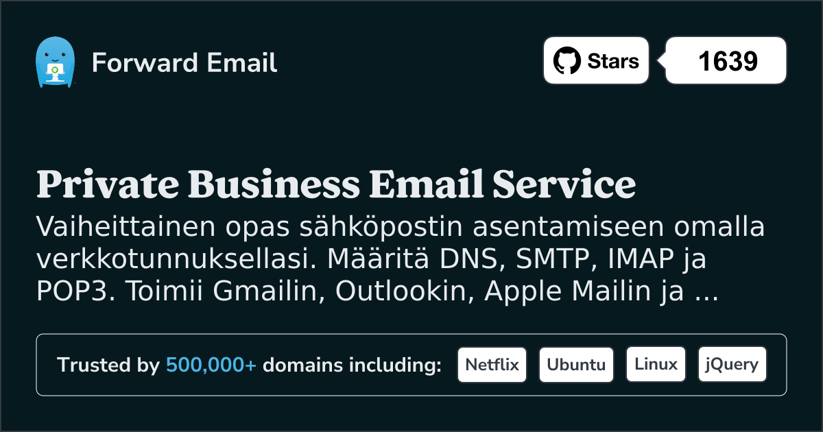 Sähköpostin määrittäminen Send Email with Custom Domain