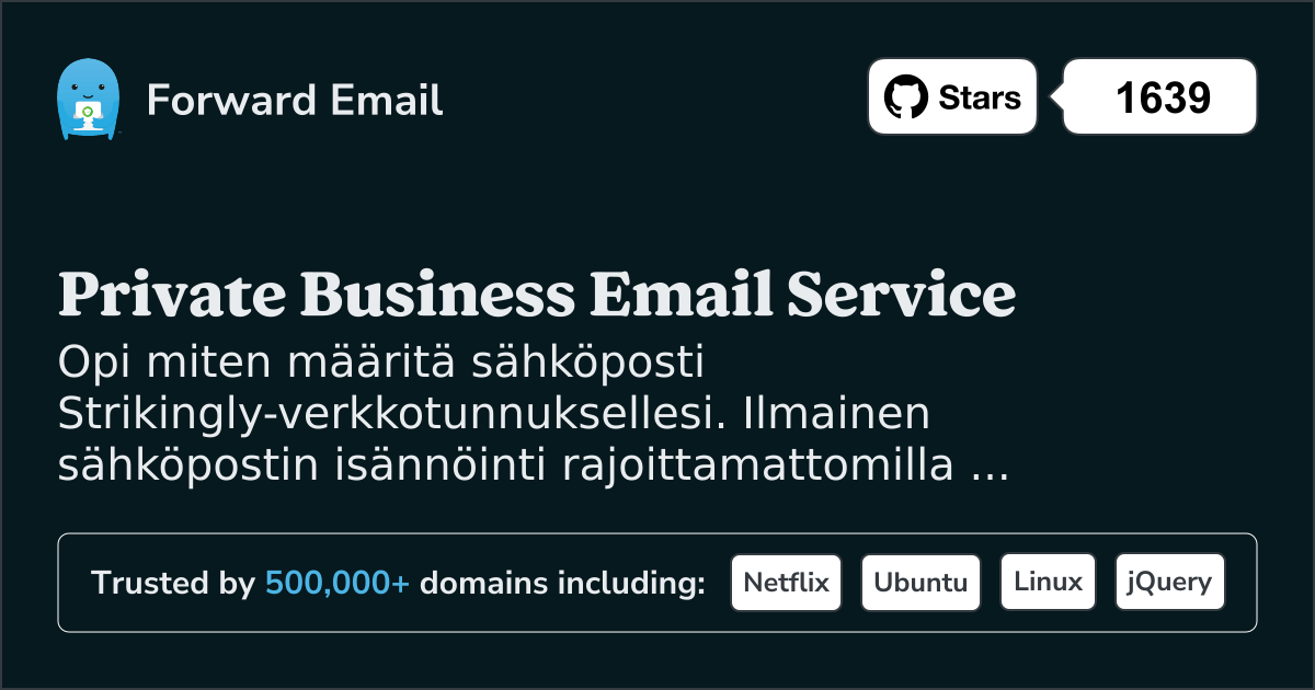 Sähköpostin määrittäminen Strikingly