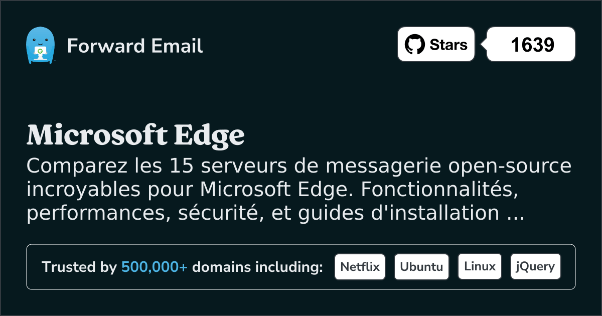 15 serveurs de messagerie open source incroyables pour Microsoft Edge 2026
