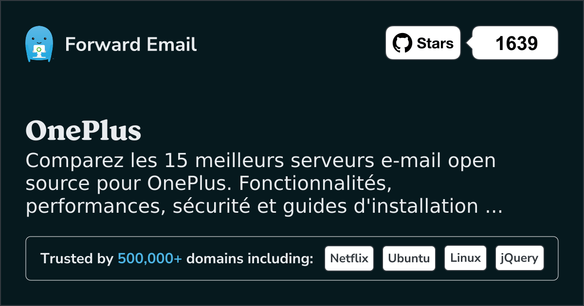 15 meilleurs serveurs de messagerie open source pour OnePlus 2026