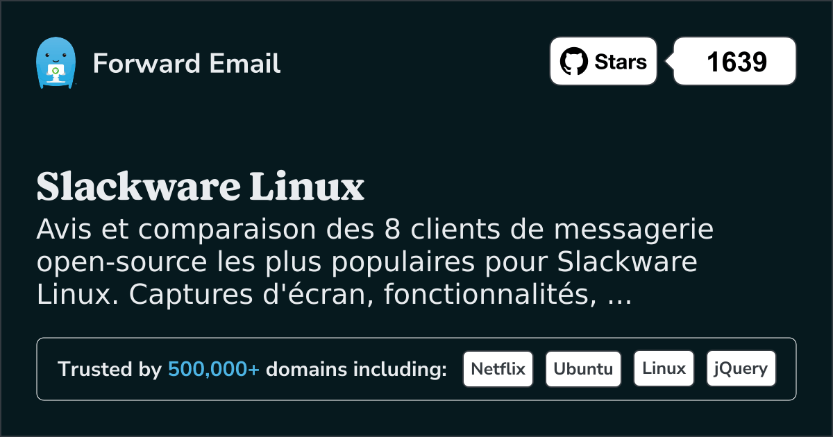 8 Clients de messagerie open source les plus populaires pour Slackware Linux 2026