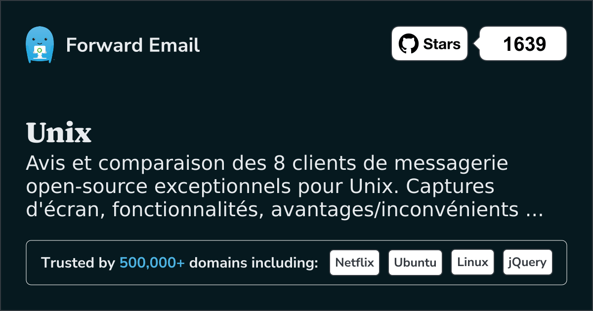 8 Clients de messagerie open source exceptionnels pour Unix 2026