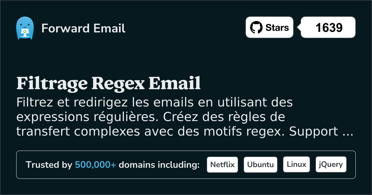 Filtrage Regex Email - Correspondance Avancée de Modèles pour Domaines Personnalisés