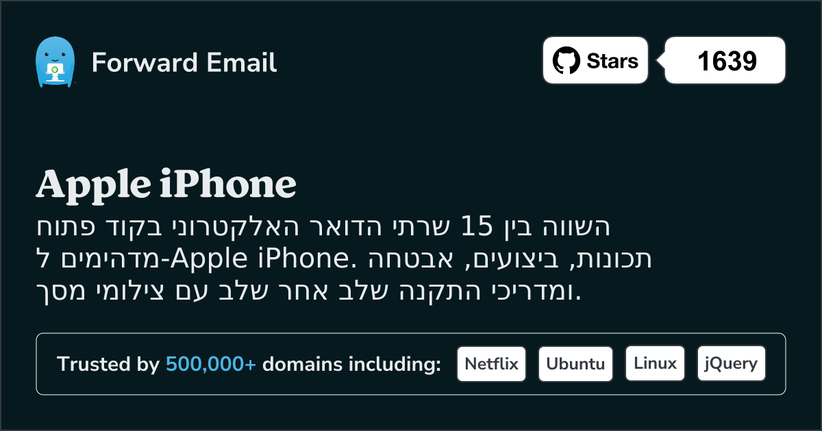 15 שרתי דואר אלקטרוני מדהימים בקוד פתוח עבור Apple iPhone 2026