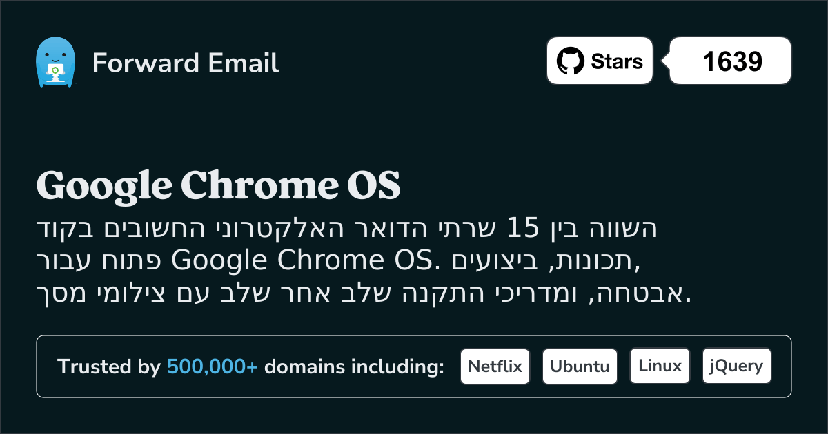 15 שרתי דואר אלקטרוני בקוד פתוח חשובים עבור Google Chrome OS 2026