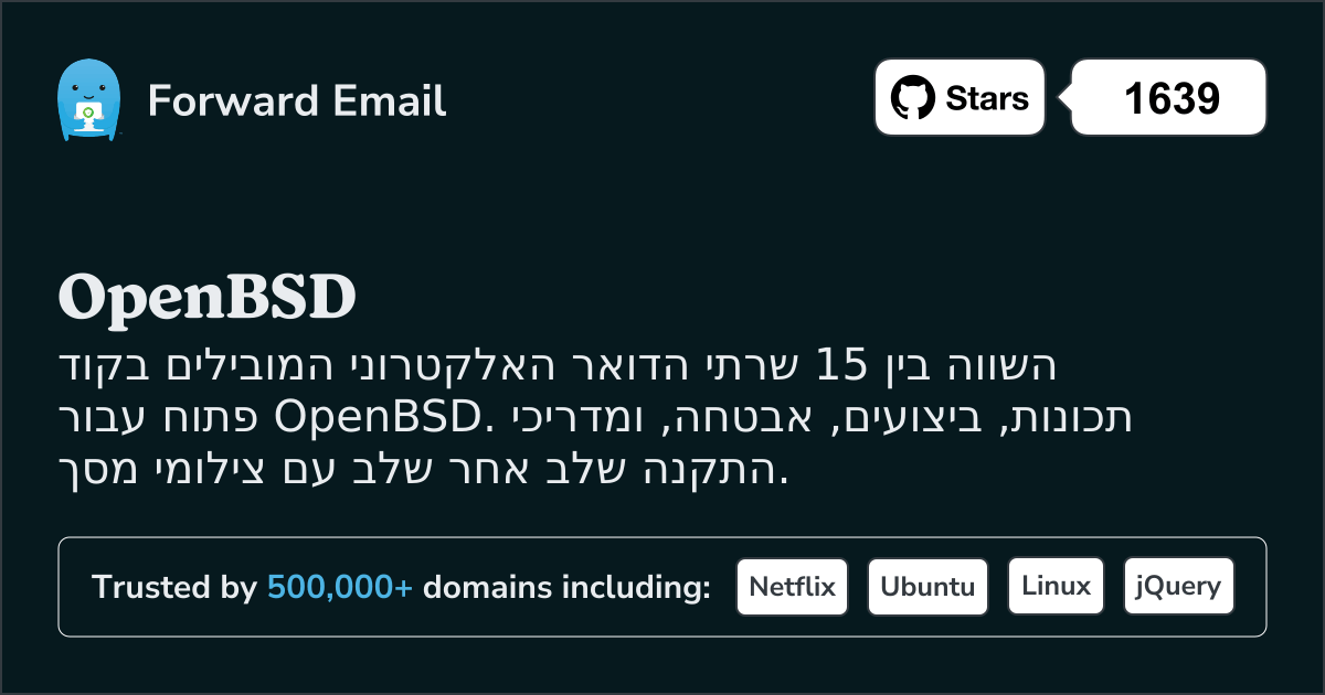 15 שרתי דואר אלקטרוני בקוד פתוח מובילים עבור OpenBSD 2026