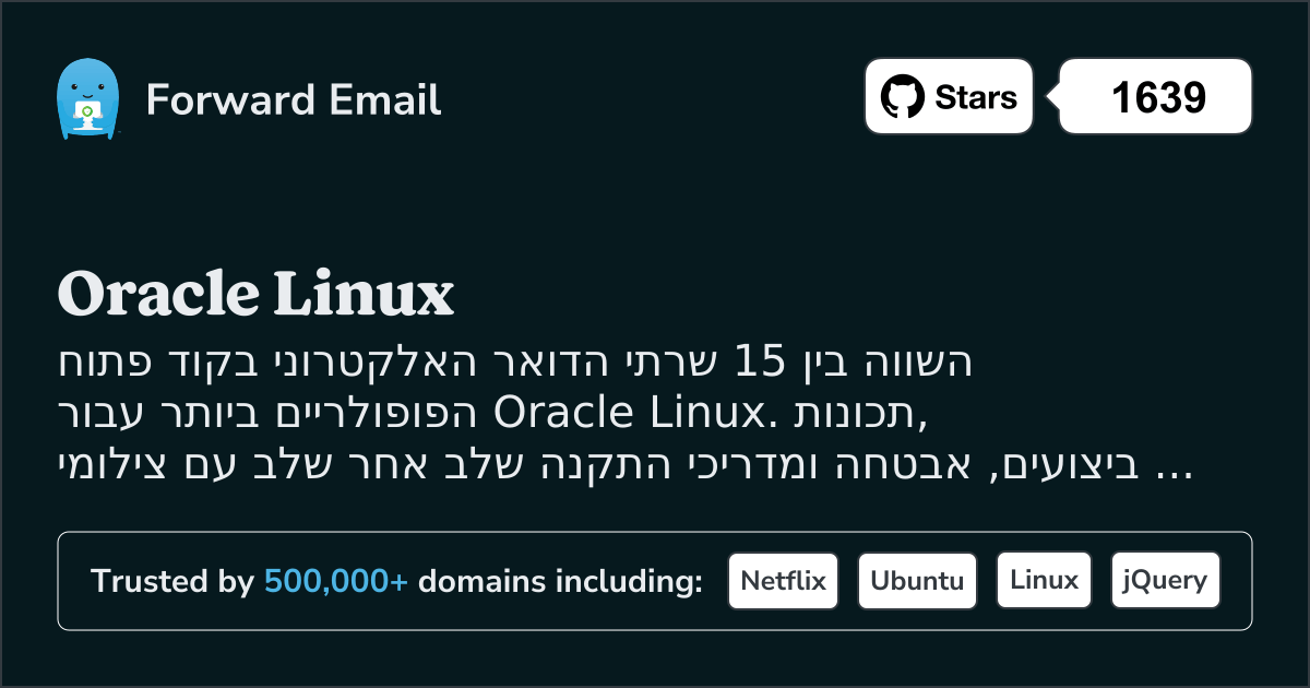 15 שרתי דואר אלקטרוני בקוד פתוח הפופולריים ביותר עבור Oracle Linux 2026