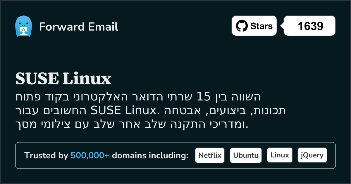 15 שרתי דואר אלקטרוני בקוד פתוח חשובים עבור SUSE Linux 2026