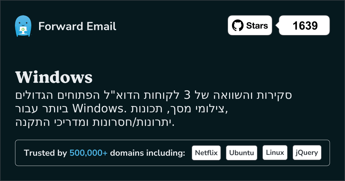 3 לקוחות דואר אלקטרוני קוד פתוח הגדולים ביותר עבור Windows 2026