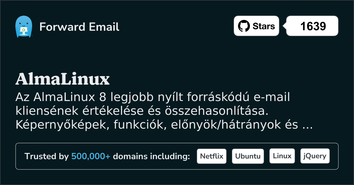8 legjobb nyílt forráskódú email kliens AlmaLinux 2026