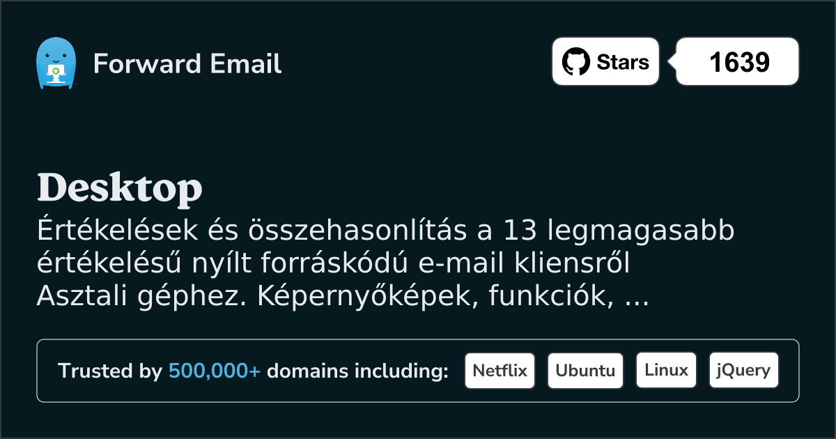 13 legmagasabb értékelésű nyílt forráskódú e-mail kliens Desktop 2026-hoz