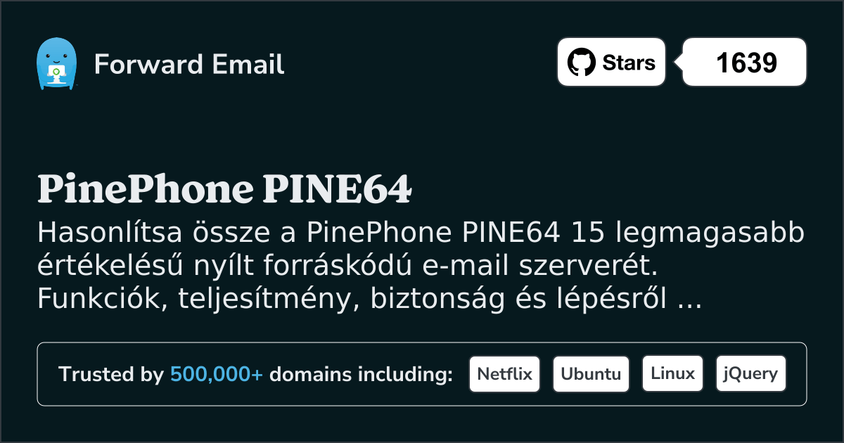 15 Legmagasabb Értékelésű Nyílt Forráskódú E-mail Szerver a PinePhone PINE64 2026-hoz