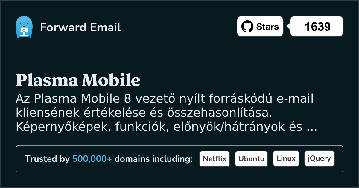 8 Vezető Nyílt Forráskódú E-mail Kliens a Plasma Mobile 2026-hoz