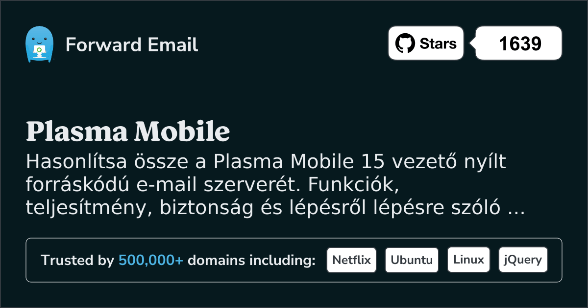 15 Vezető Nyílt Forráskódú E-mail Szerver a Plasma Mobile 2026-hoz