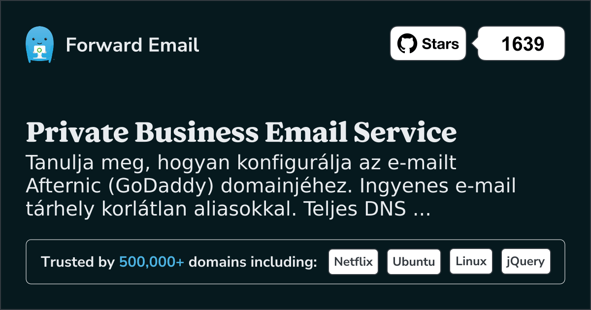 Hogyan állítsd be az e-mailt Afternic (GoDaddy) segítségével