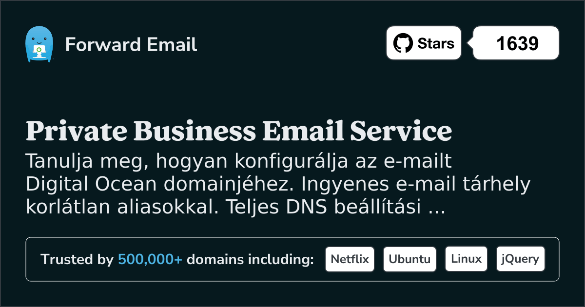 Hogyan állítsd be az e-mailt Digital Ocean segítségével