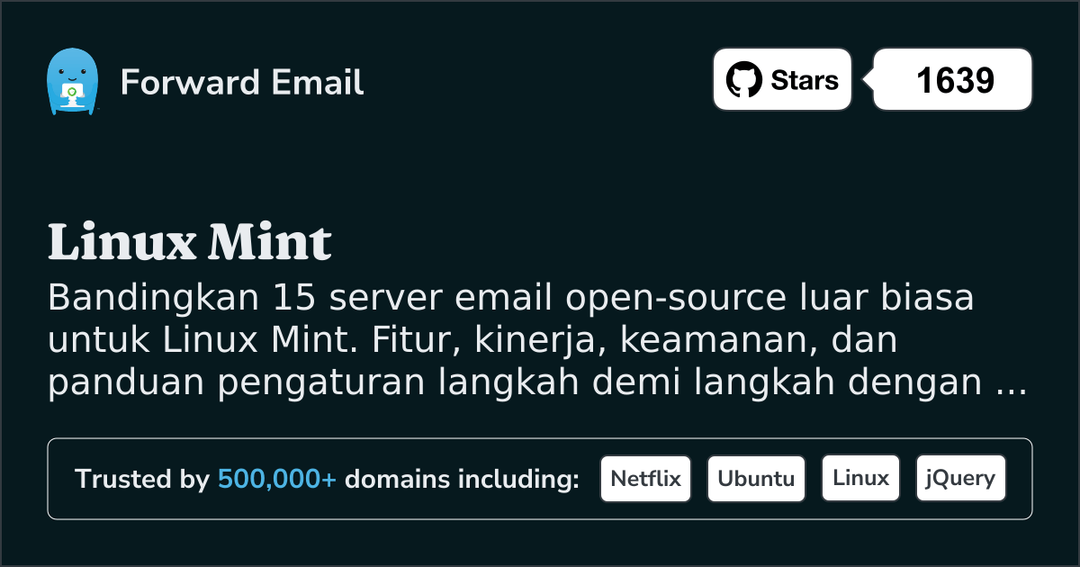 15 Server Email Open Source Luar Biasa untuk Linux Mint 2026
