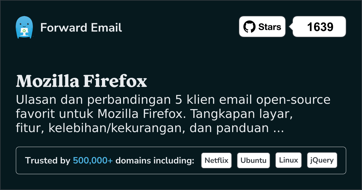 5 Klien Email Open Source Favorit untuk Mozilla Firefox 2026