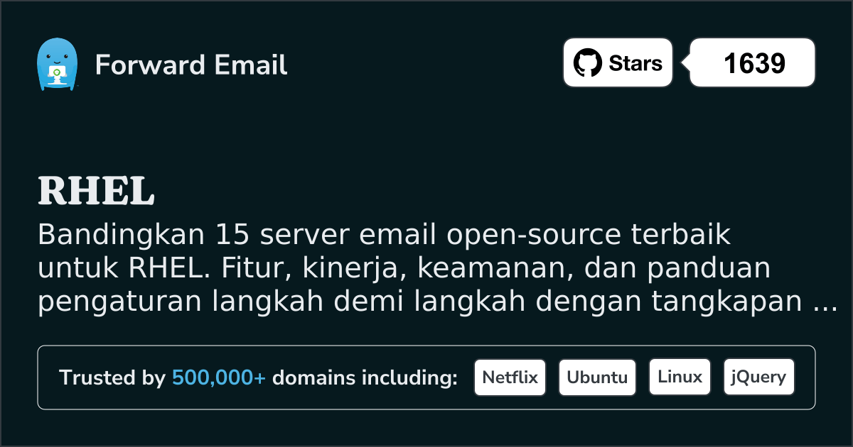 15 Server Email Open Source Sangat Baik untuk RHEL 2026