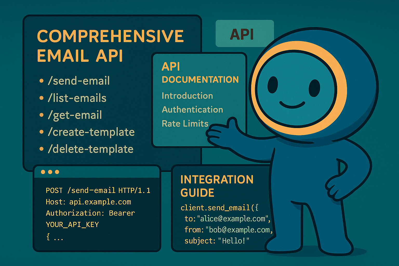 Complete email API with IMAP CardDAV CalDAV REST