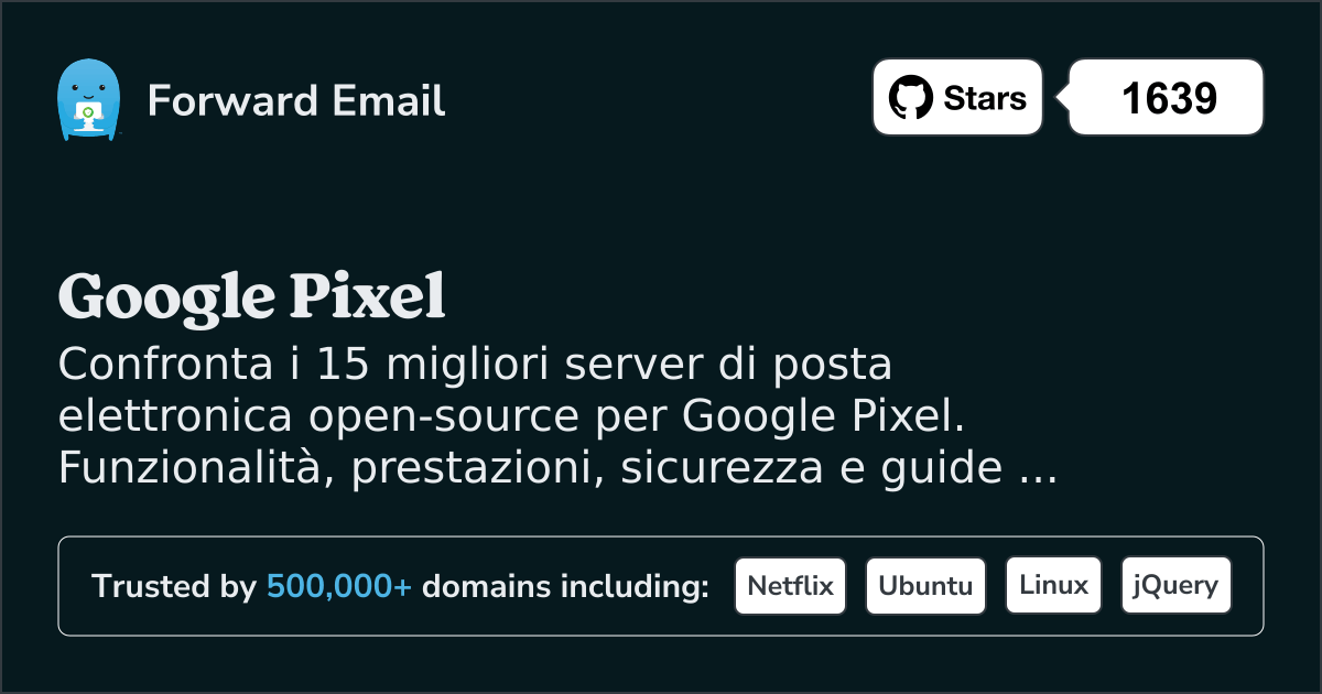 15 Migliori Server Email Open Source per Google Pixel 2026