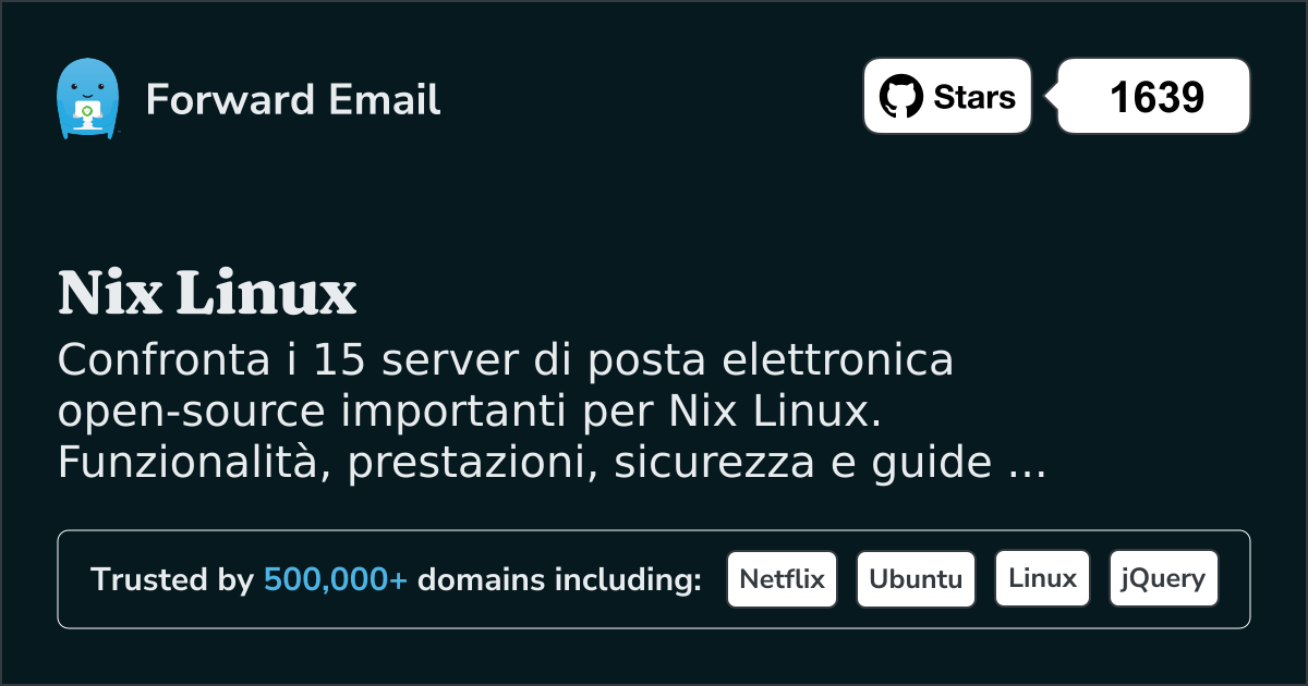 15 Server Email Open Source Importanti per Nix Linux 2026